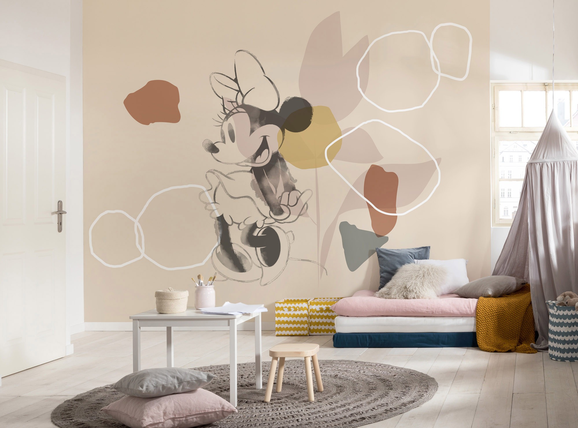 Minnie Mouse Çocuk Odası Duvar Kağıdı