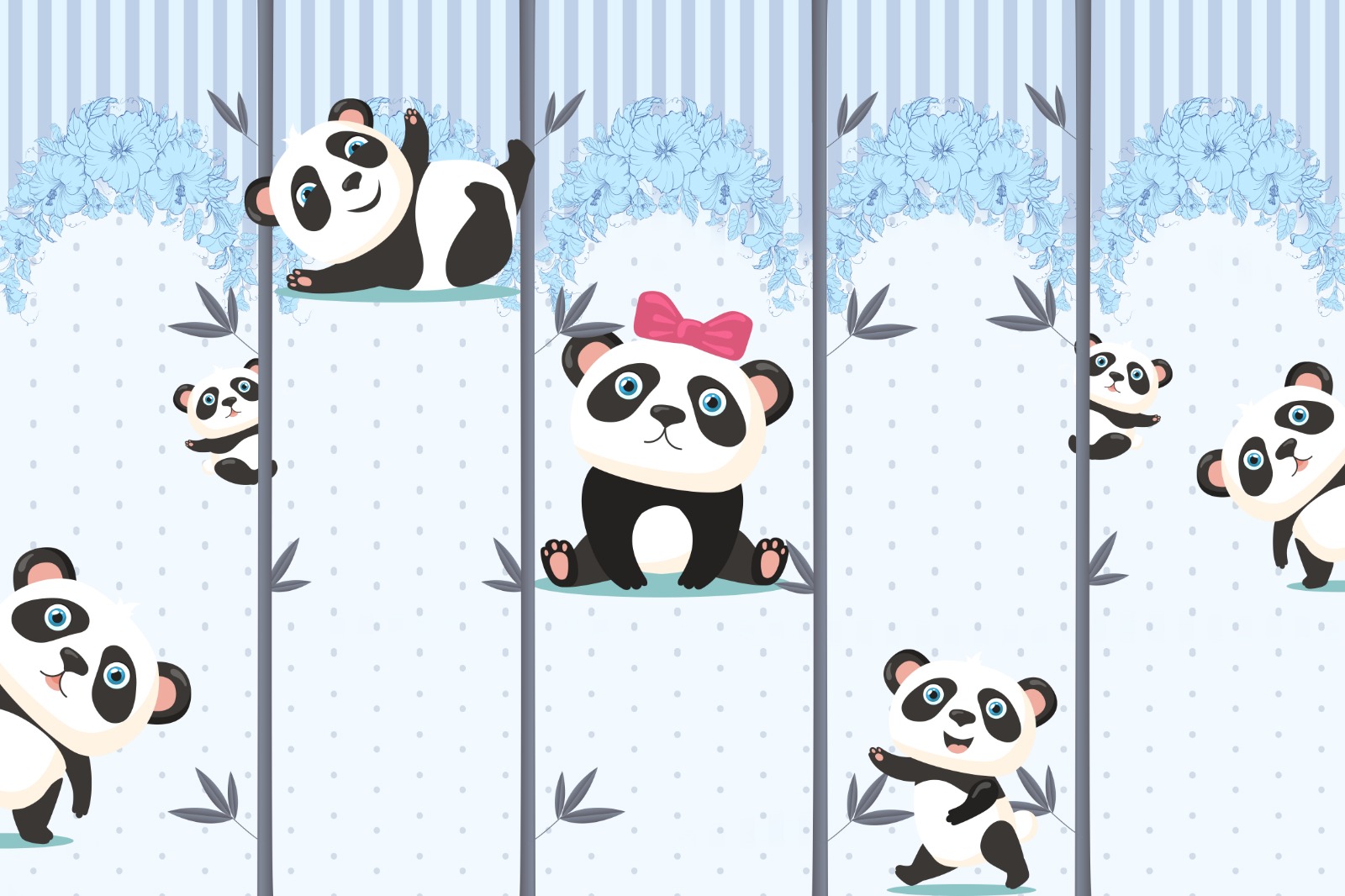 Sevimli%20Panda%20Çocuk%20Odası%20Duvar%20Kağıdı