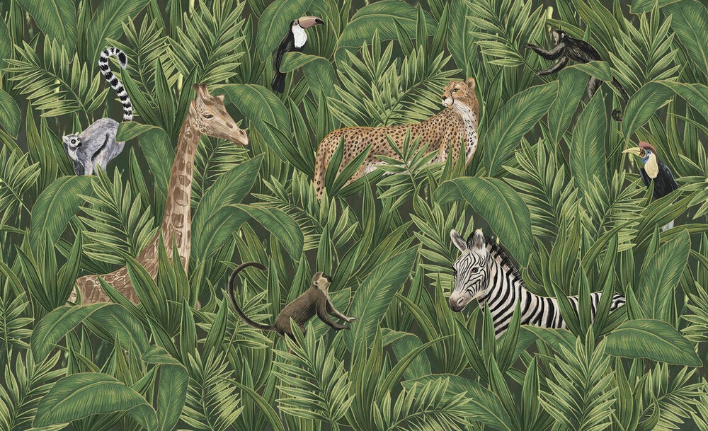Safari Çocuk Odası Duvar Kağıdı