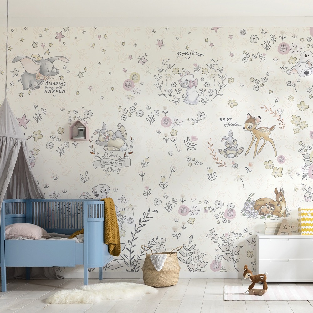 Sevimli Hayvanlar Çocuk Odası Duvar Kağıdı