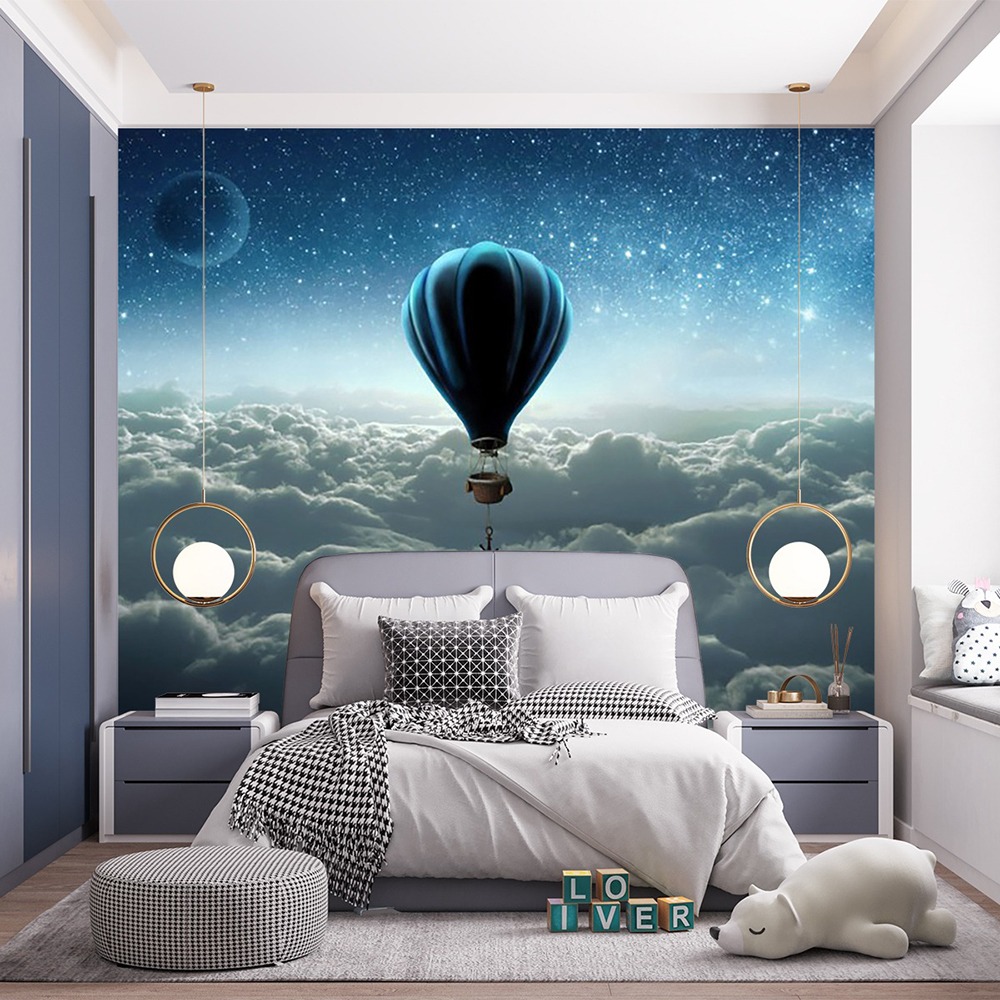 Balon%20ve%20Bulut%20Çocuk%20Odası%20Duvar%20Kağıdı