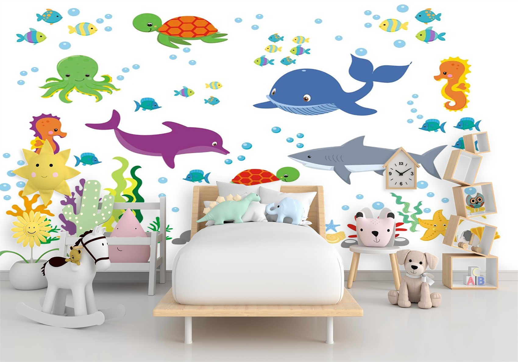 Balıklar Çocuk Odası Duvar Kağıdı
