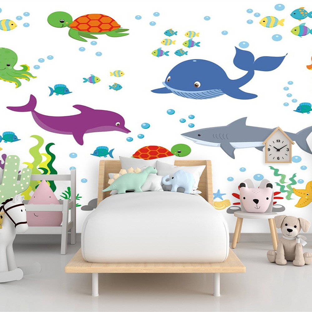 Balıklar Çocuk Odası Duvar Kağıdı