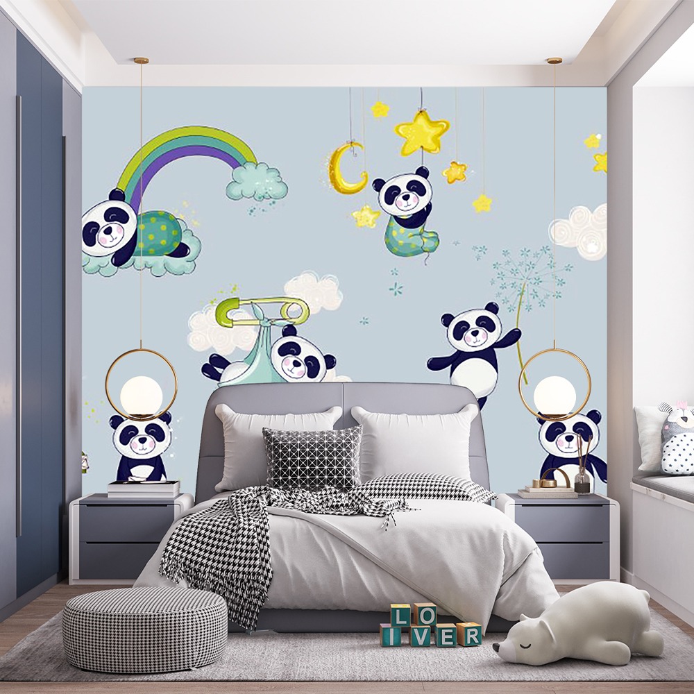 Panda%20Çocuk%20Odası%20Duvar%20Kağıdı