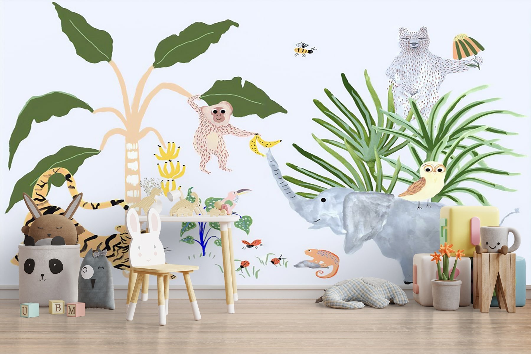 Orman ve Hayvanlar Çocuk Odası Duvar Kağıdı