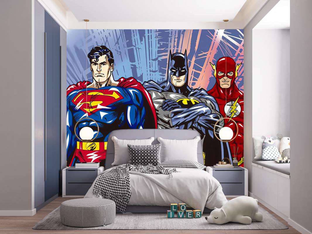 Süper Kahramanlar Çocuk Odası Duvar Kağıdı