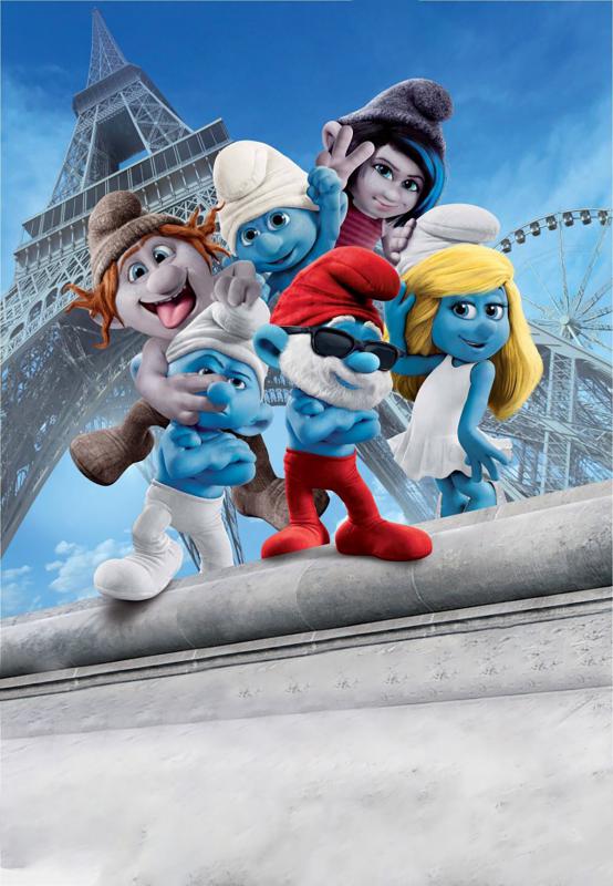 Şirinler Çocuk Odası Duvar Kağıdı