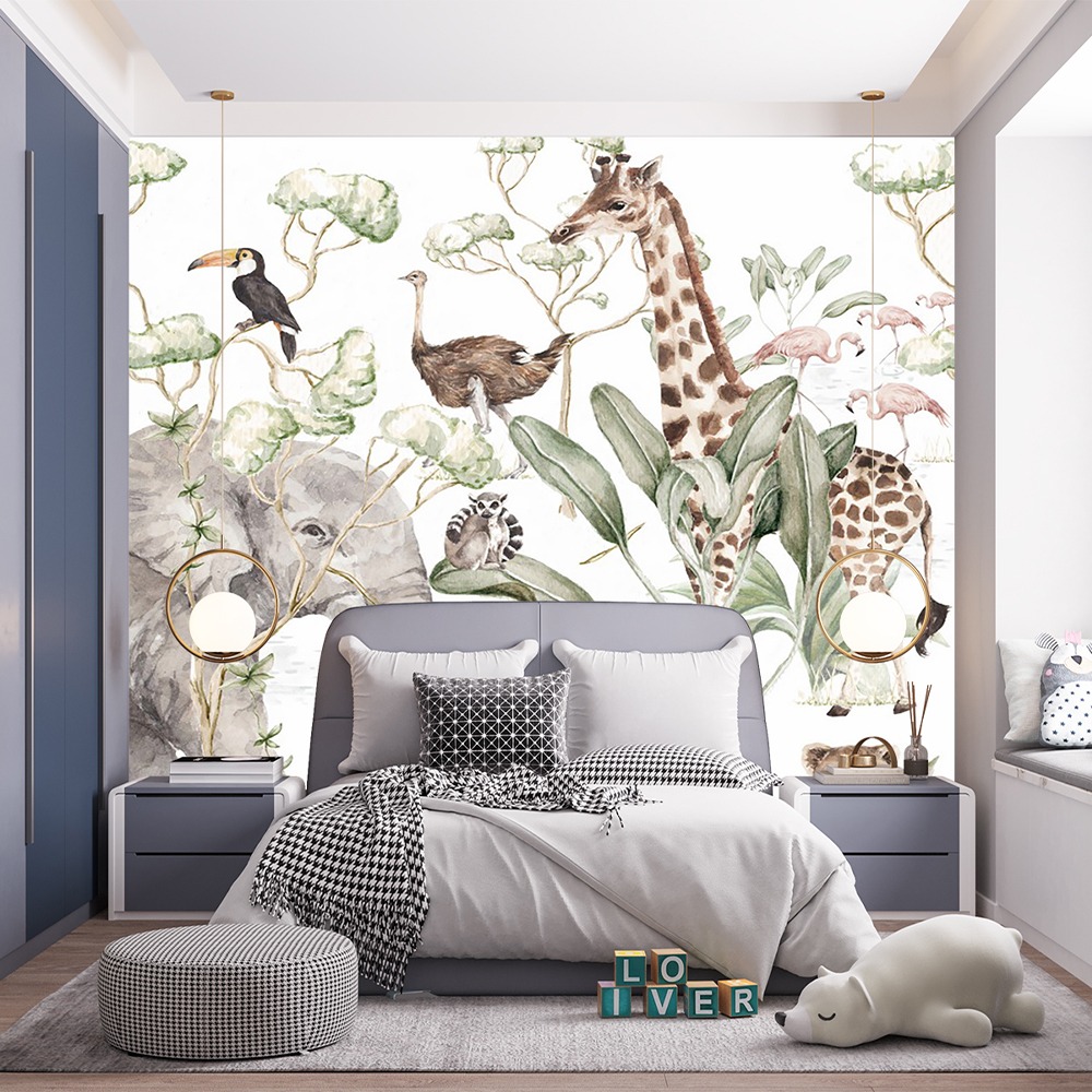 Safari Çocuk Odası Duvar Kağıdı