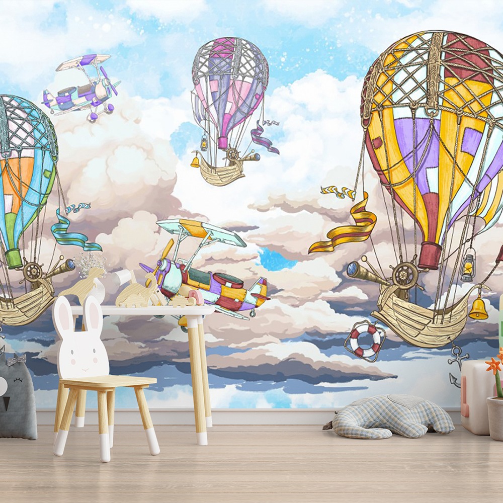Renkli Balonlar Çocuk Odası Duvar Kağıdı