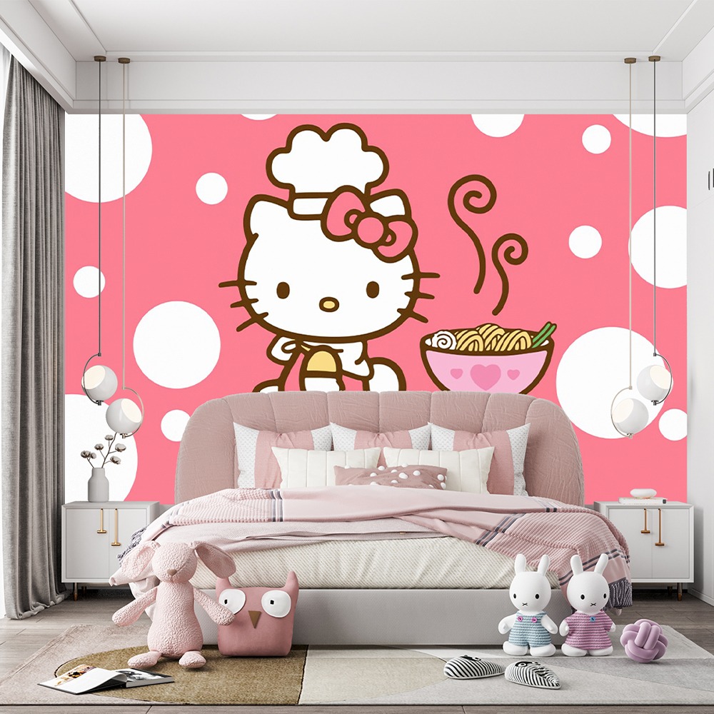 Hello Kity Çocuk Odası Duvar Kağıdı