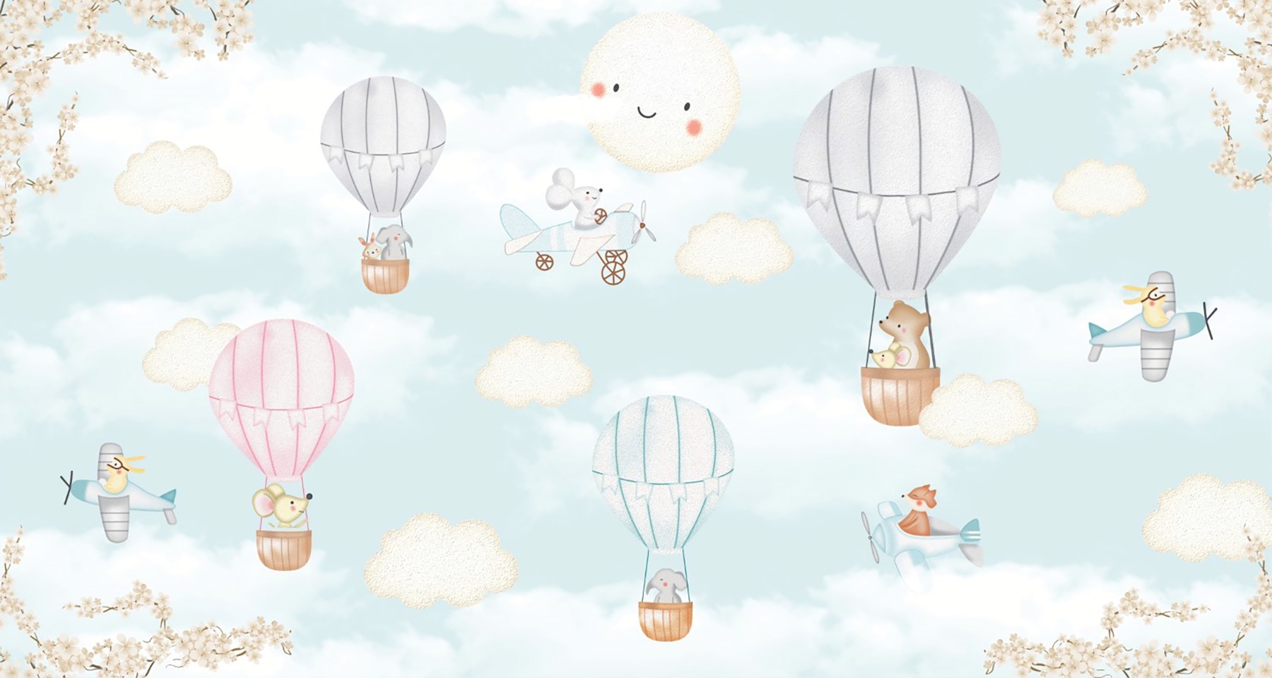 Balonlar Çocuk Odası Duvar Kağıdı