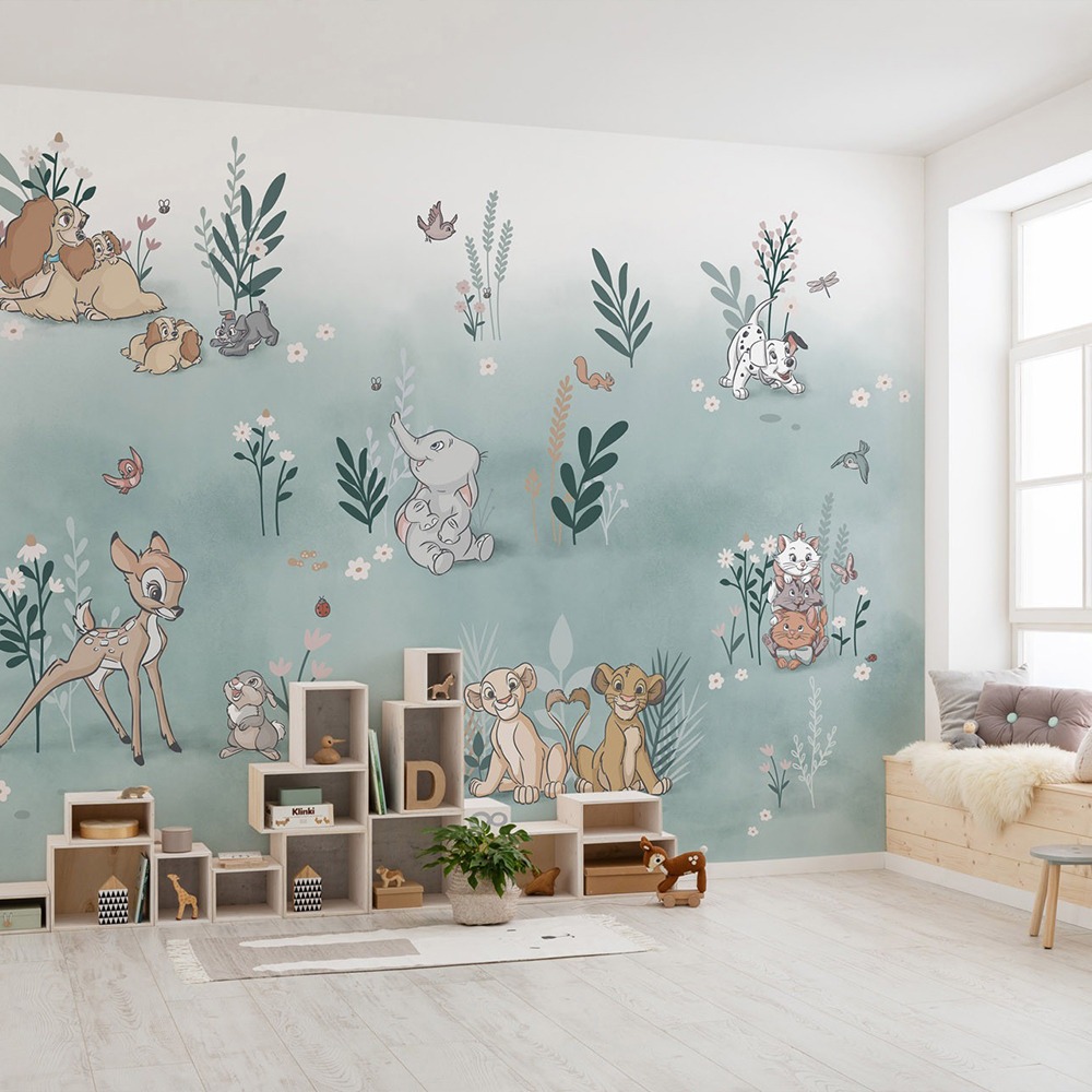 Sevimli Hayvanlar Çocuk Odası Duvar Kağıdı