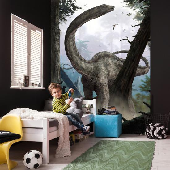Dinazor Çocuk Odası Duvar Kağıdı |  Gece Kids Room| Çocuk Odası Dekorasyonu