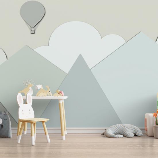 Soft Dağ Desenli Çocuk Odası Duvar Kağıdı |  Gece Kids Room| Çocuk Odası Dekorasyonu