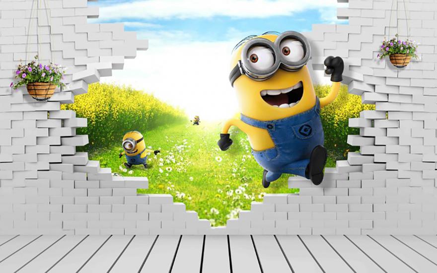 Miniyonlar Çocuk Odası Duvar Kağıdı |  Gece Kids Room| Çocuk Odası Dekorasyonu