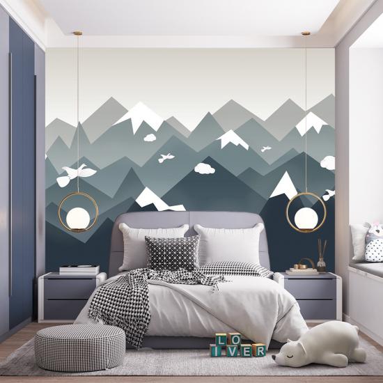 Dağ Çocuk Odası Duvar Kağıdı |  Gece Kids Room| Çocuk Odası Dekorasyonu