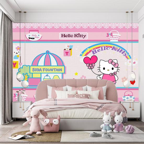 Hello Kitty Çocuk Odası Duvar Kağıdı |  Gece Kids Room| Çocuk Odası Dekorasyonu