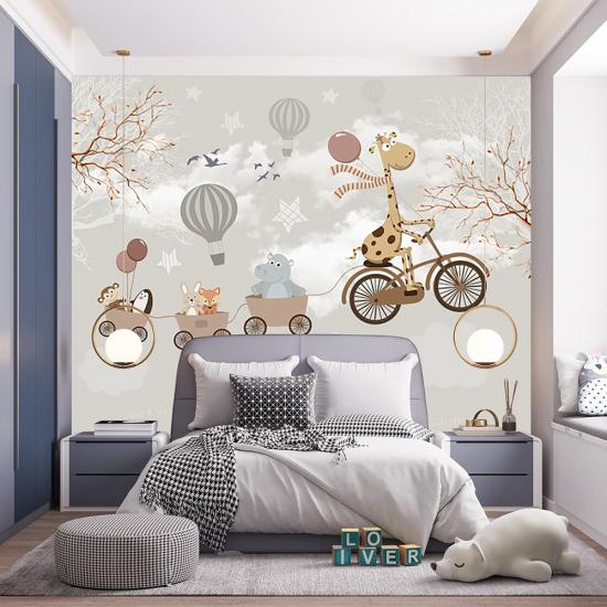 Uçan Hayvanlar Çocuk Odası Duvar Kağıdı |  Gece Kids Room| Çocuk Odası Dekorasyonu