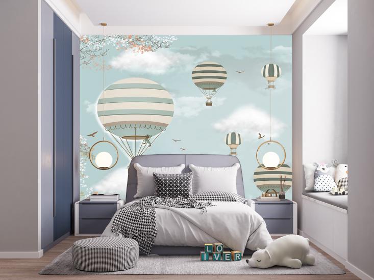 Balonlar Çocuk Odası Duvar Kağıdı |  Gece Kids Room| Çocuk Odası Dekorasyonu