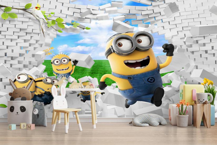 Minions Çocuk Odası Duvar Kağıdı |  Gece Kids Room| Çocuk Odası Dekorasyonu