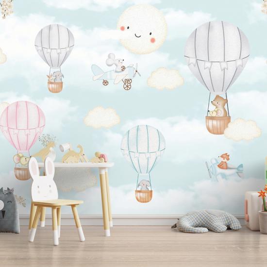 Balonlar Çocuk Odası Duvar Kağıdı |  Gece Kids Room| Çocuk Odası Dekorasyonu